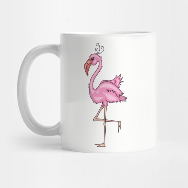 Flamingo Girl Female Gonna Put My Foot Down Cartoon Animal by bigraydesigns